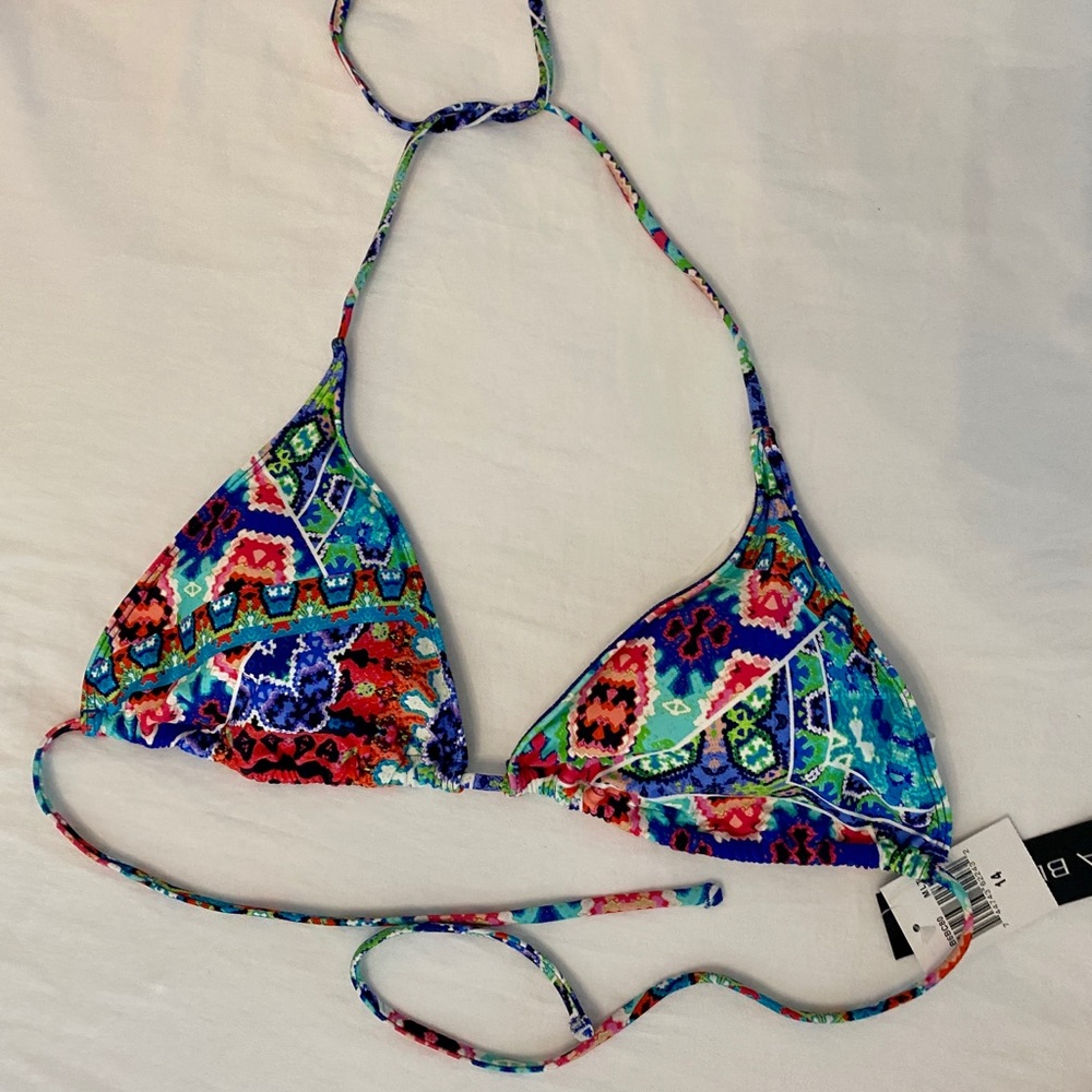 NWT- 💜 La Blanca triangle bikini top size 14